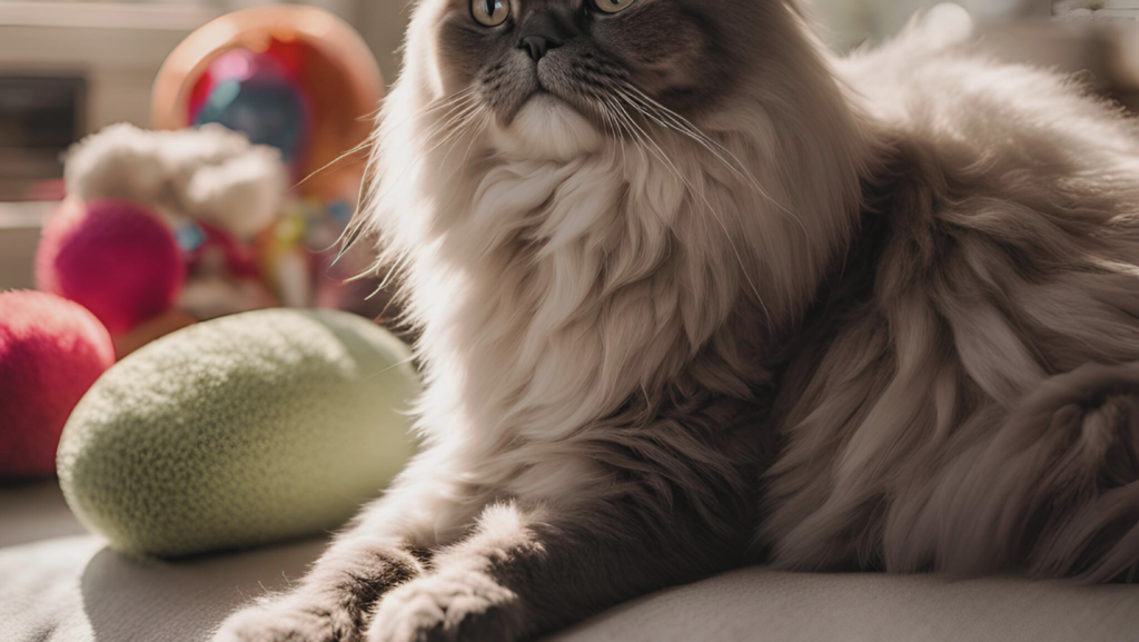 A healthy Persian cat